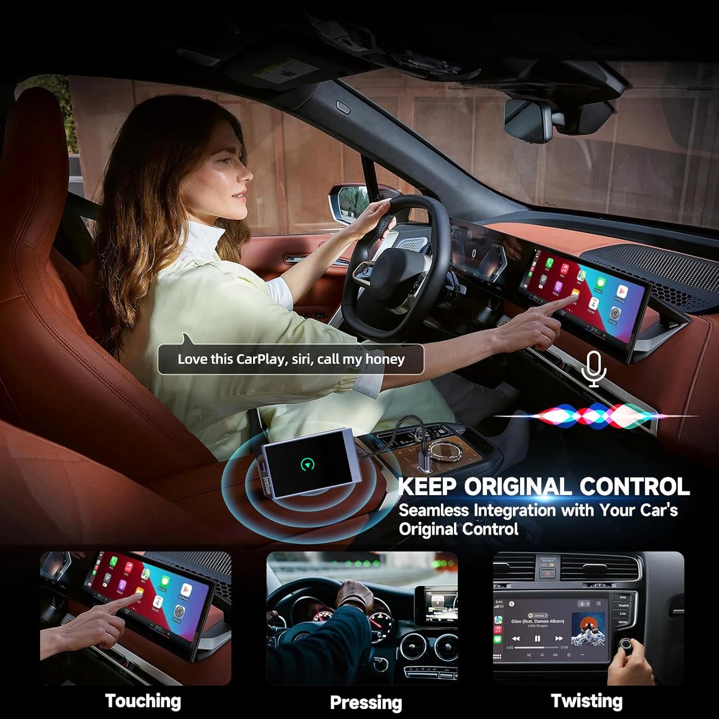 Mini 2-in-1 CarPlay & Android Auto Adapter